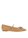 Twinset Twin Set 'oval T' Ballet Flats In Beige