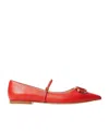 Twinset Twin Set 'oval T' Ballet Flats In Red