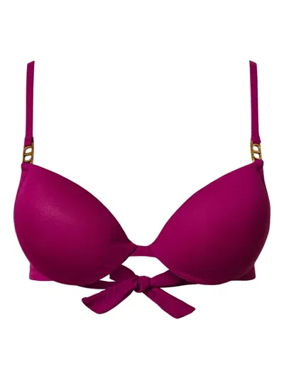Twinset Oval T Bikini Top In Purple