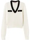 Twinset Oval T Button-detail Jumper In Neutrals