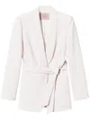 Twinset Oval T Chain Belted Blazer In White