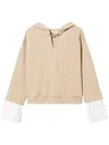 Twinset Oval T Chain Hoodie In Nude