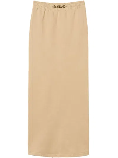 Twinset Oval T-chain Skirt In Neutrals
