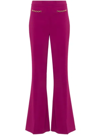 Twinset Oval T-chain Trousers In Rojo
