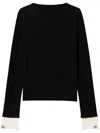 Twinset Oval T Contrasting Jumper In Black