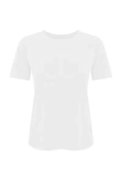 Twinset Oval-t Cotton T-shirt In Bianco