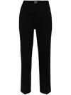 Twinset Oval-t Creased Trousers In Black