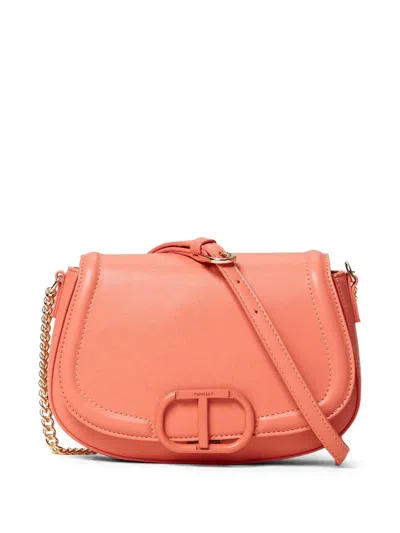 Twinset Oval T Cross Body Bag In Orange