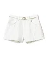 Twinset Oval T Denim Shorts In White