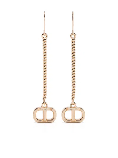 Twinset Oval T Earrings In Gold