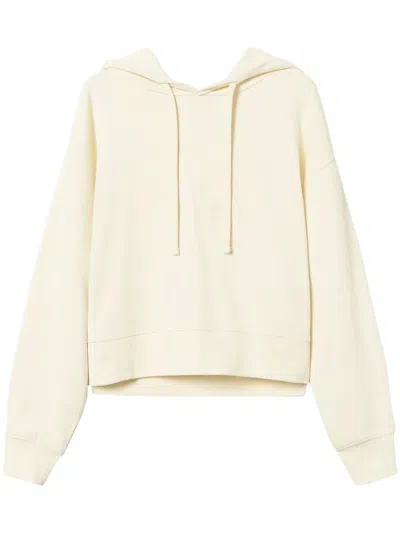 Twinset Oval T Embroidered Hoodie In Yellow