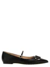Twinset Black Leather Ballet Flats
