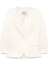 Twinset Oval T-jacquard Blazer In Neutrals