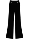 Twinset Oval T Knit Flared Trousers In Black