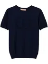 Twinset Oval T Knitted Top In Blue