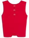 Twinset Oval T Knitted Top In Red