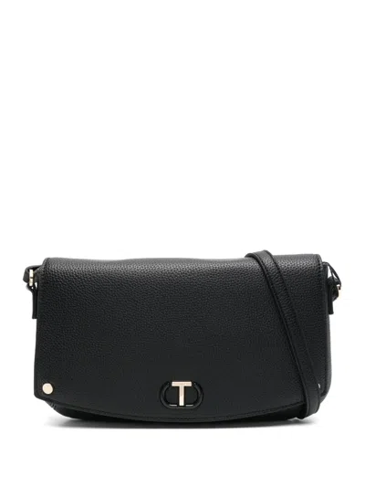 Twinset Oval T-logo Cross Body Bag In Black