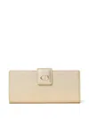 Twinset Oval-t Metallic Wallet In Gold