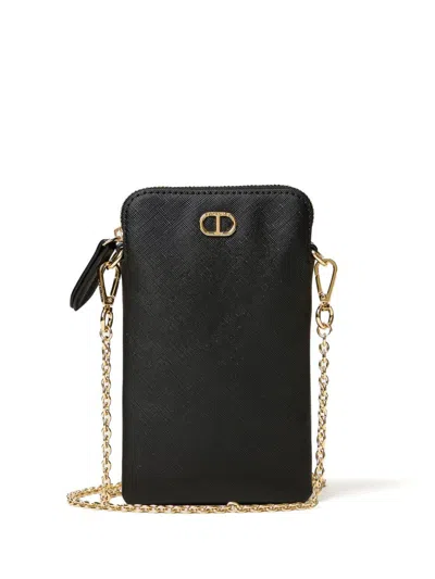 Twinset Oval T Phone Bag In Black