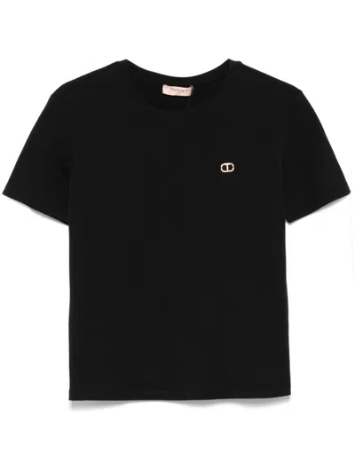 Twinset Cotton T-shirt In Black