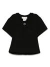 Twinset T-shirt Mit Ovalem T-schild In Schwarz