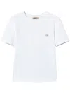 Twinset Cotton T-shirt In White With Logo In White