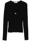 Twinset Oval T-plaque Top In Black