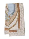 Twinset Oval T-print Scarf In Neutrals