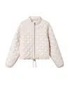 Twinset Oval T Quilted Puffer Jacket In White
