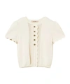 Twinset Oval T-shaped Buttoned Clam-shaped Sweater In Neutral