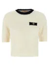 Twinset Oval T Sweater In Bianco/nero