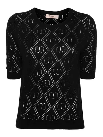 Twinset Oval T Sweater In Black