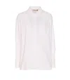 Twinset Over Popeline Lace Shirt In White