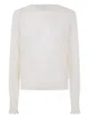 Twinset Twin-set White Cashmere Blend Sweaters In White