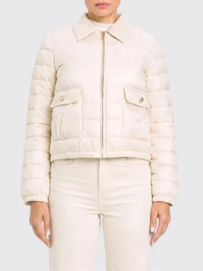 Twinset Padded And Quilted Down Jacket In Neutral