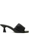 Twinset Padded-upper Heeled Sandals In Black