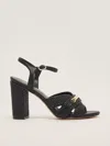 Twinset 100mm Buckled Interwoven Sandals In Nero
