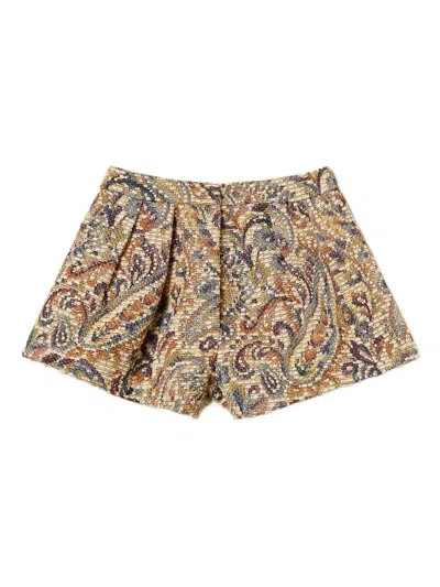 Twinset Paisley Jacquard Shorts In Multi