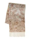 Twinset Paisley-pattern Fringed Scarf In Brown