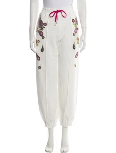 Pre-owned Twinset Paisley Print Sweatpants W/ Tags In White