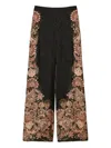 Twinset Paisley-print Trousers In Black