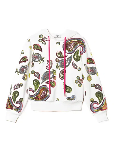 Twinset Paisley Sequin-embellished Sweatshirt In Multi