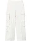 Twinset Palazzo Cargo Trousers In Neutrals