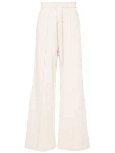 Twinset Palazzo Track Trousers In Beige