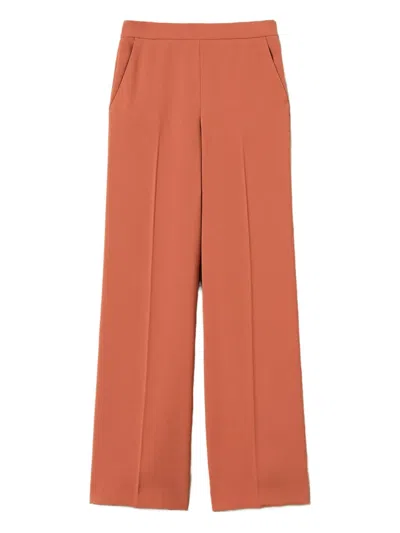 Twinset Palazzo Trousers In Brown