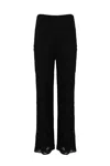 Twinset Palazzo Trousers In Macrame Lace In Nero