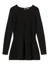 Twinset Panelled Fine-knit Dress In Black