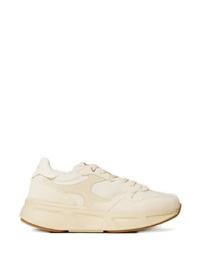 Twinset Panelled Lace-up Sneakers In Neutral
