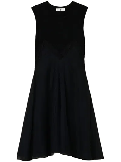 Twinset Panelled Mini Dress In Black