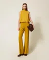 Twinset Pantalon Ample En Crêpe In Multi